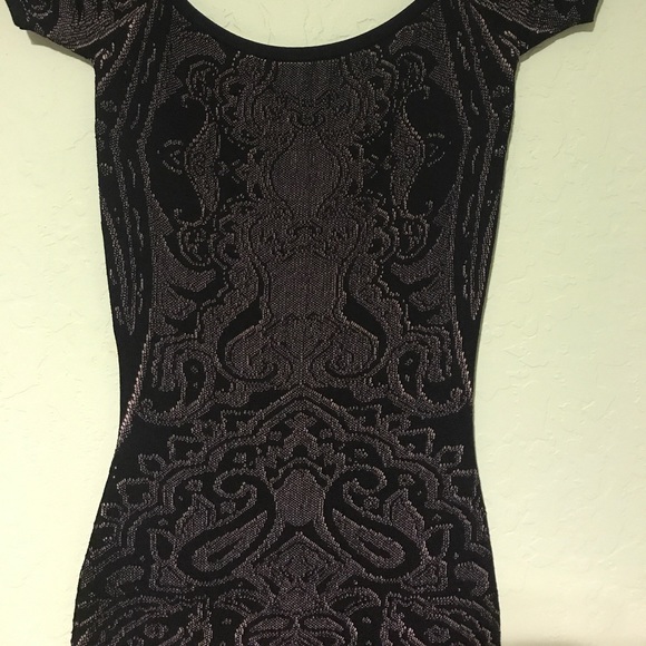 BOGO! Lovely Black & Nude Tribal Bodycon Mini - Picture 3 of 7