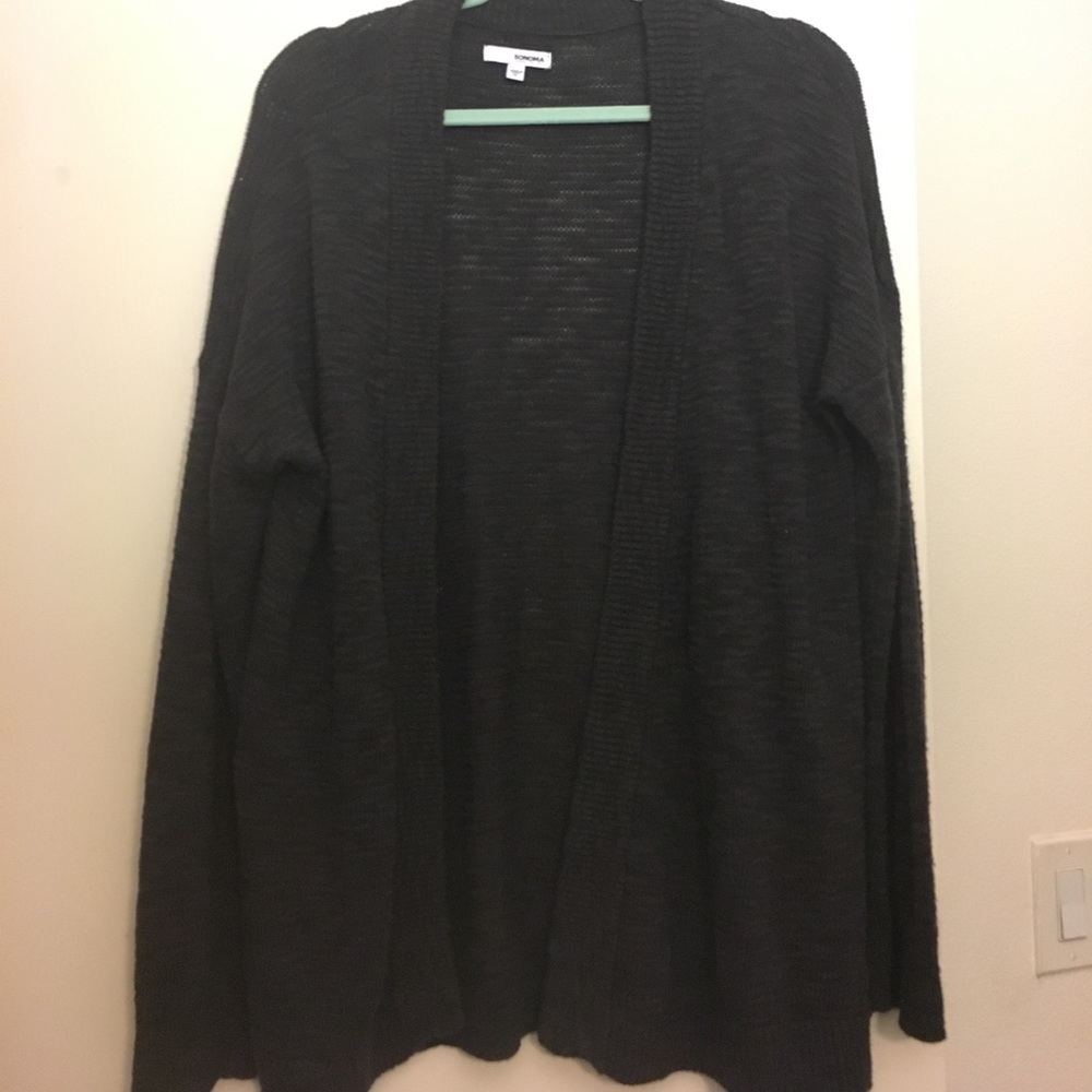Sonoma open front charcoal gray cardigan  XL
