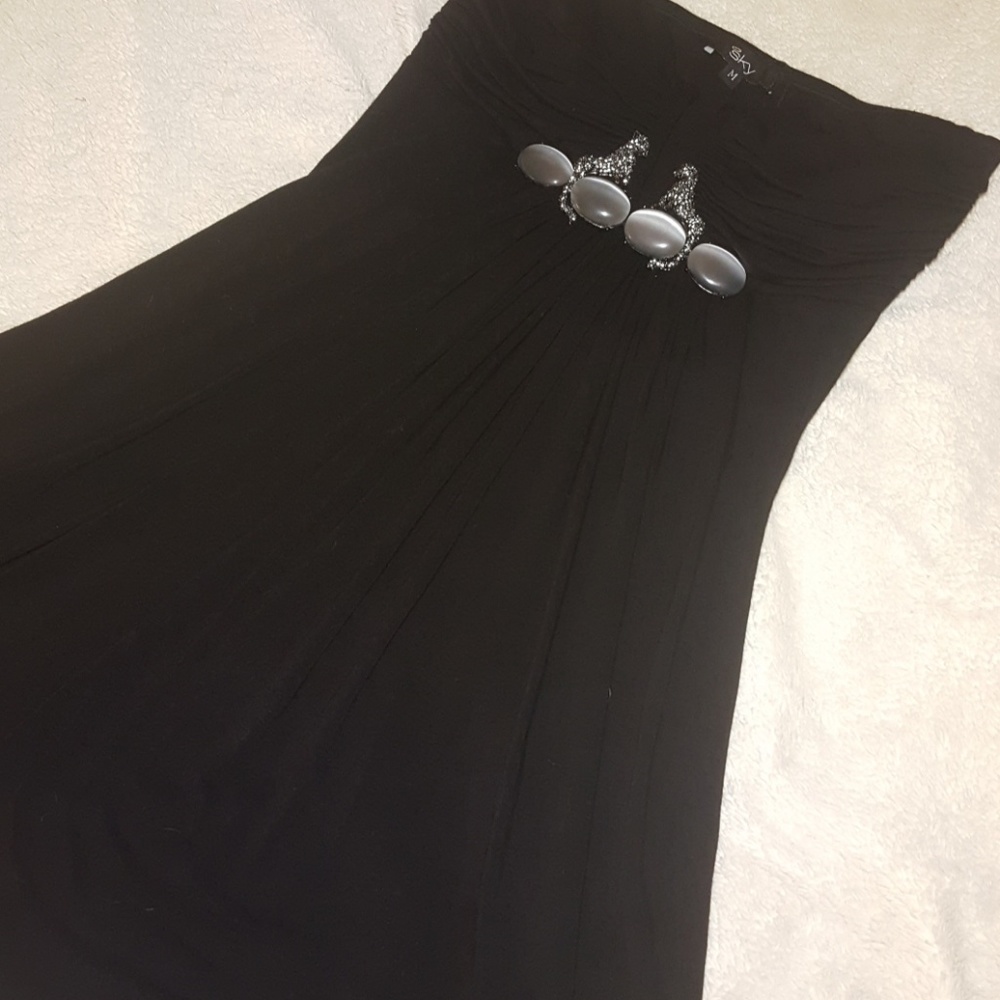 NWOT! SKY Dress w/rhinestone leopards!