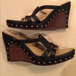 Ugg leather stud heels sz 8 euro 39 EUC