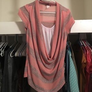 Pink and grey top