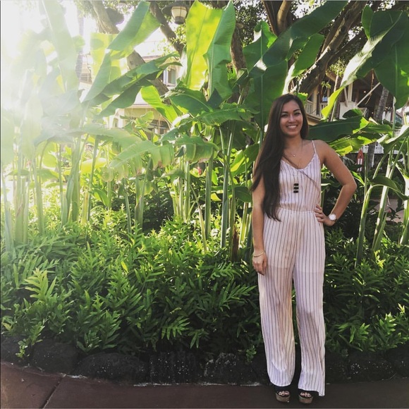 Striped pant romper - Picture 1 of 3