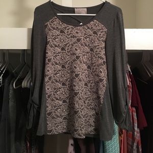 Grey long sleeve top