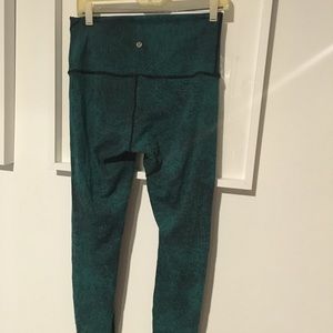 LuluLemon forest green high waisted pants