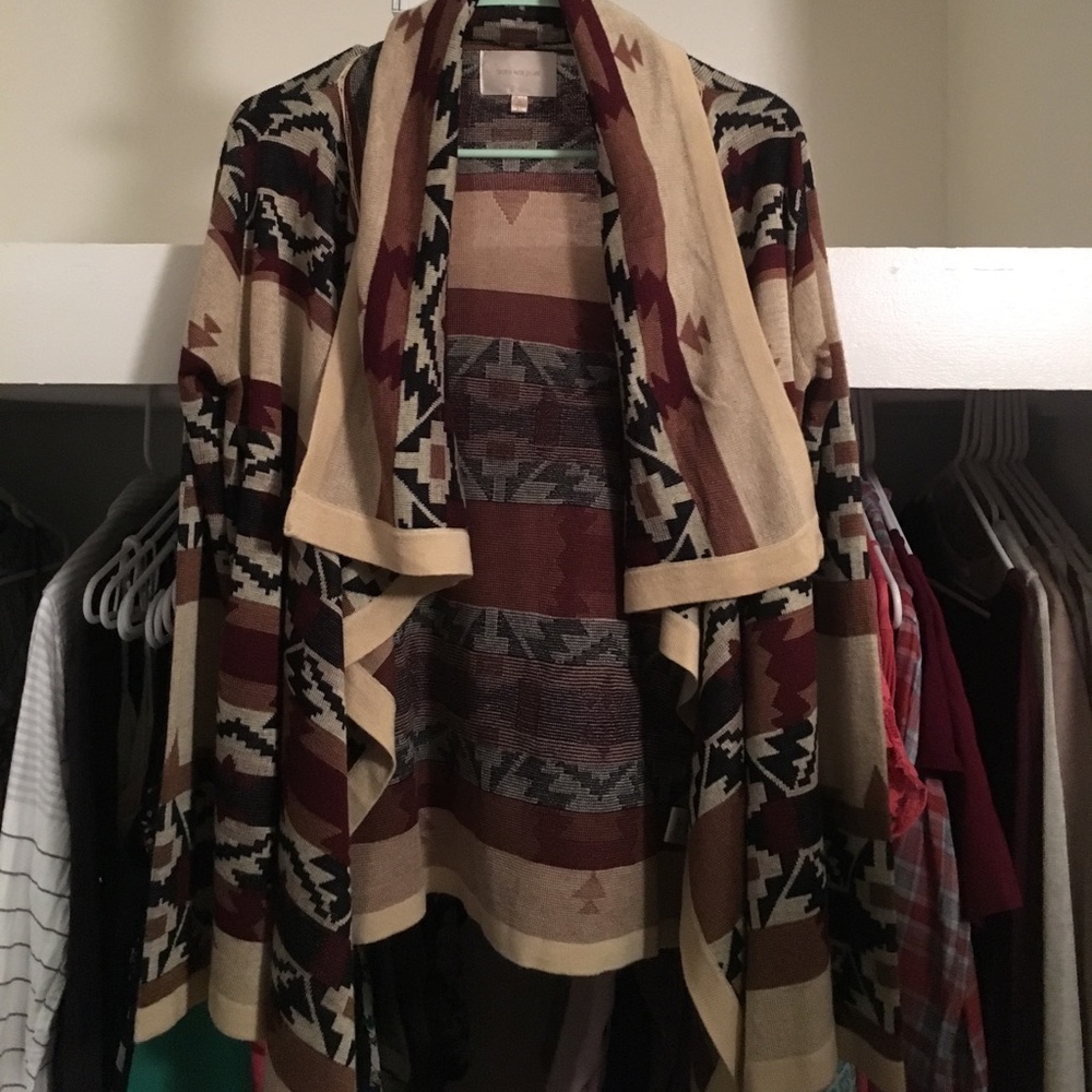 Brown and tan sweater