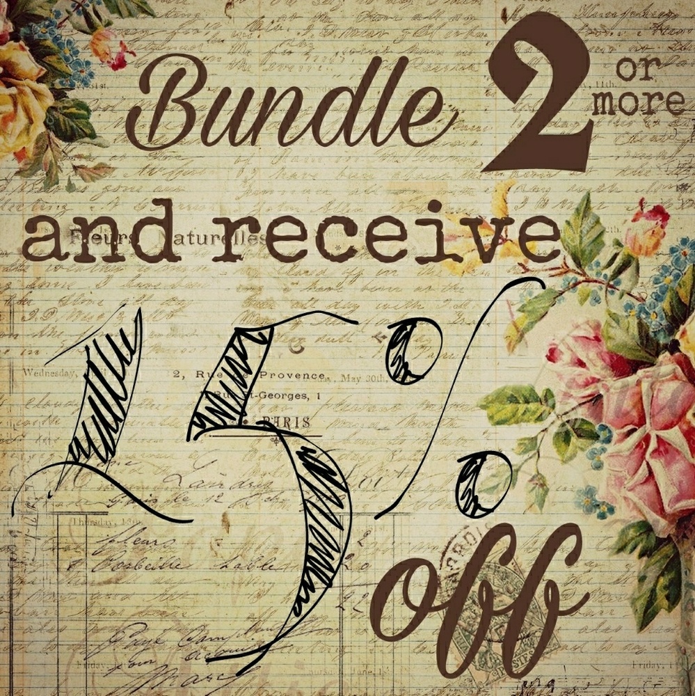 Bundle discount!💖💖💖15% off!