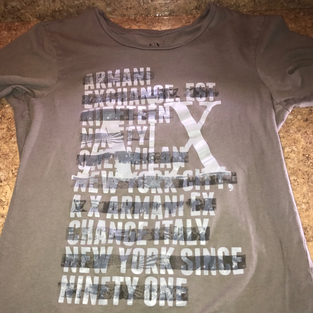 Two Armani exchange designer tee shirts