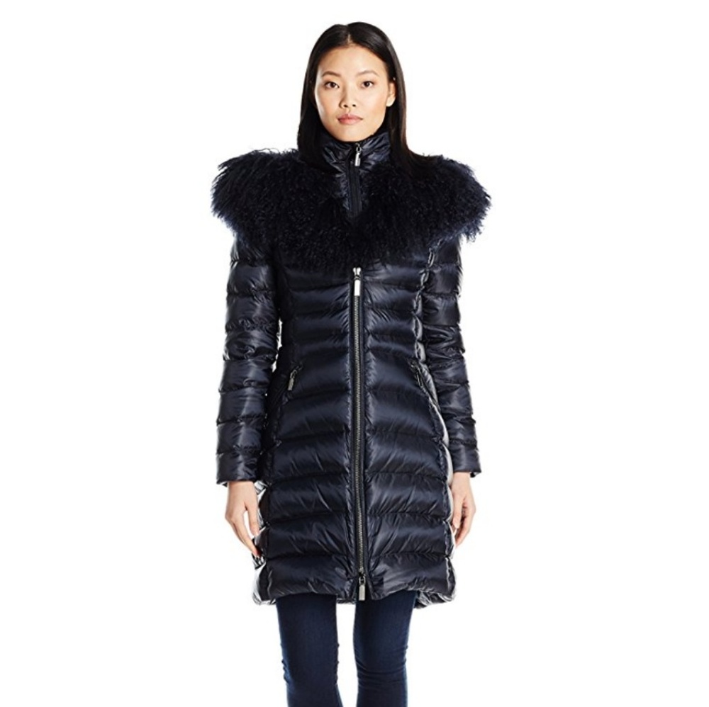 Dawn Levy Mongolian Fur Down Coat