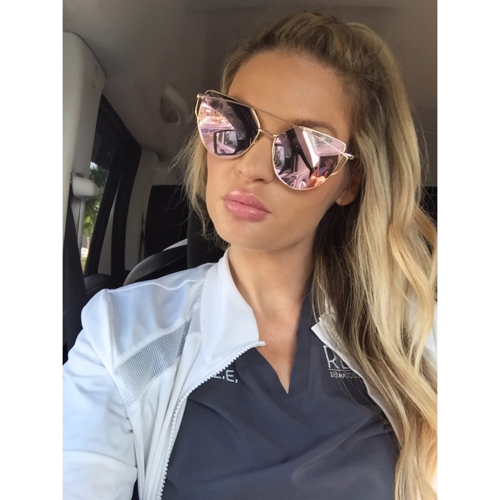 Rosegold mirrored lux sunglasses Modern Monroe