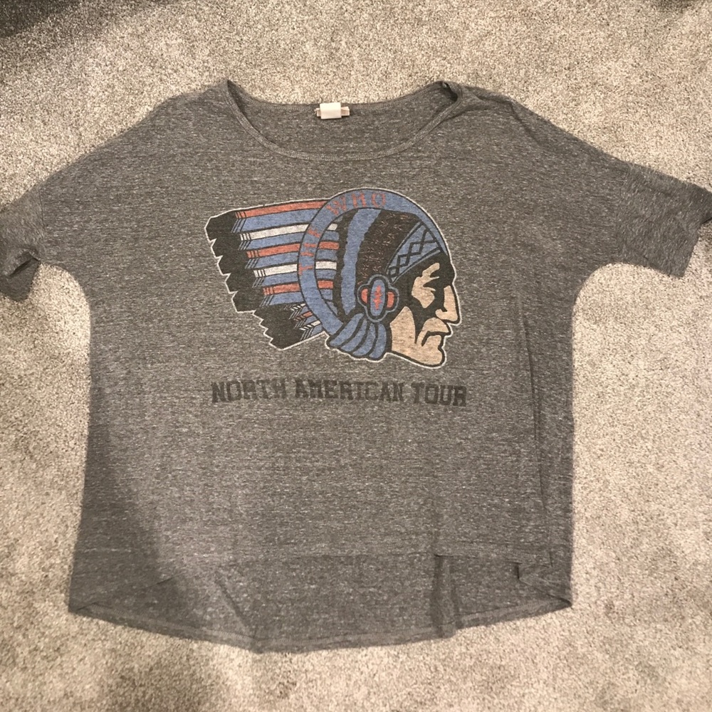 JUNK FOOD "THE WHO" GREY GRAPHIC TEE SIZE LARGE!!!