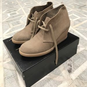 J. Crew Lace-Up Boot Suede Wedge Bootie MacAlister
