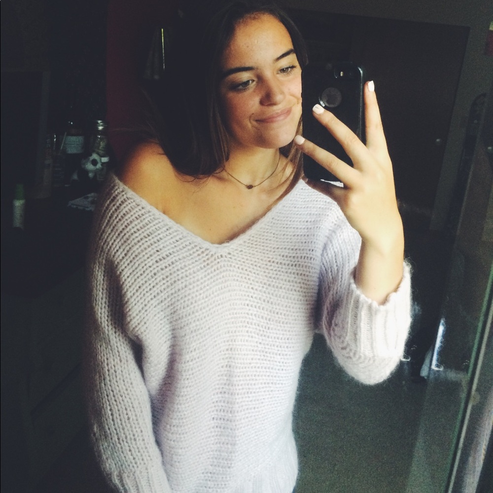 LIGHT PRPL KNIT SWEATER