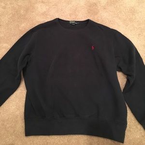 Navy blue polo sweater