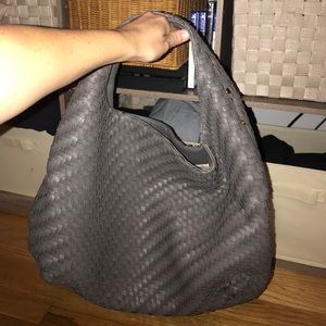 Cross hatch shoulder purse