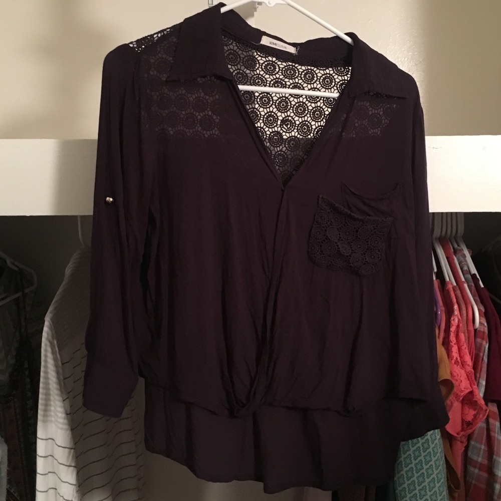 Dark blue blouse