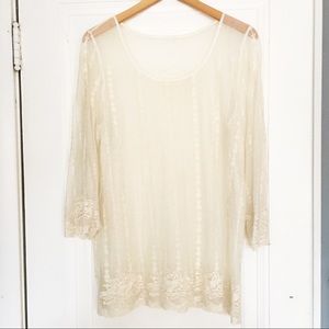 Lace Long Sleeve Top