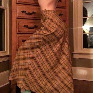 Vintage plaid maxi skirt