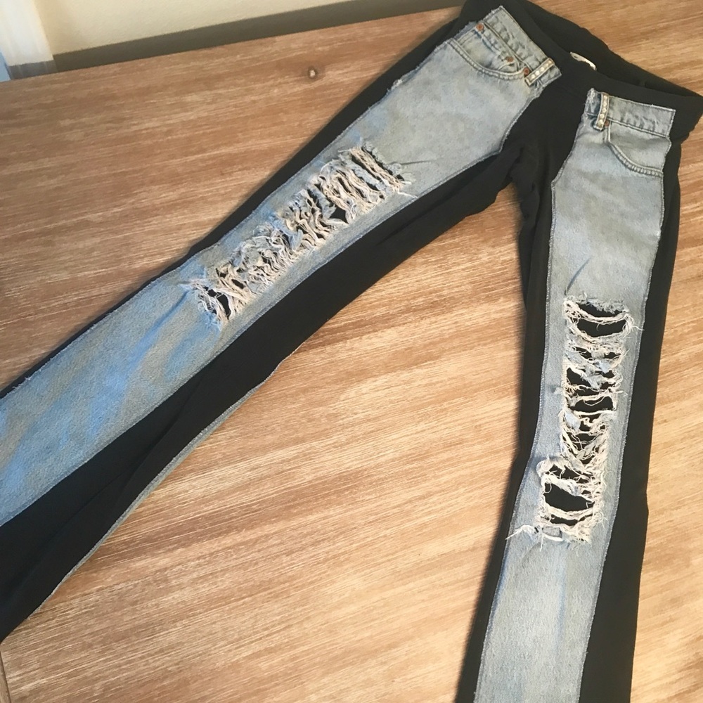 Distressed Jeweled Jeans