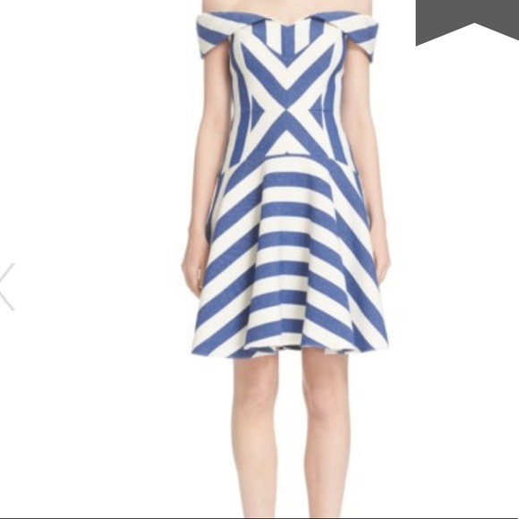 Milly Dresses & Skirts - MILLY Mariella' Stripe Off the Shoulder dress