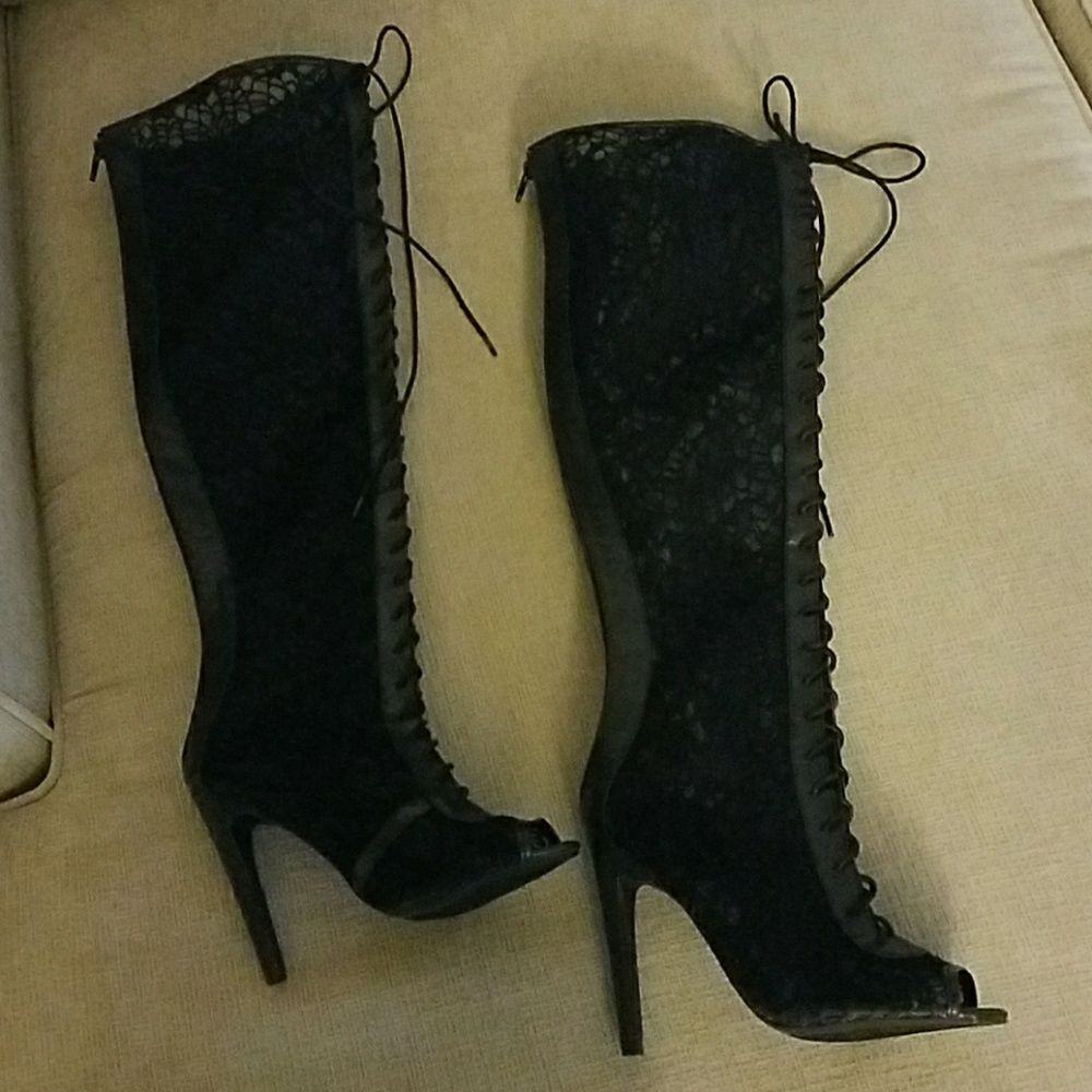 Thigh boots.