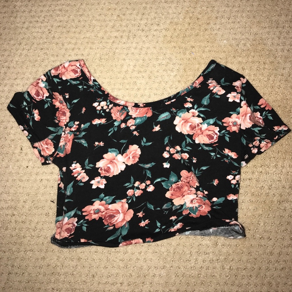 Pacsun Floral Crop Top