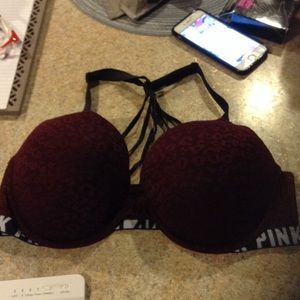 Pink push up bra