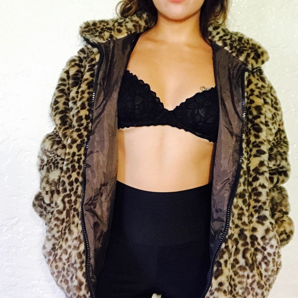 Faux fur cheetah jacket