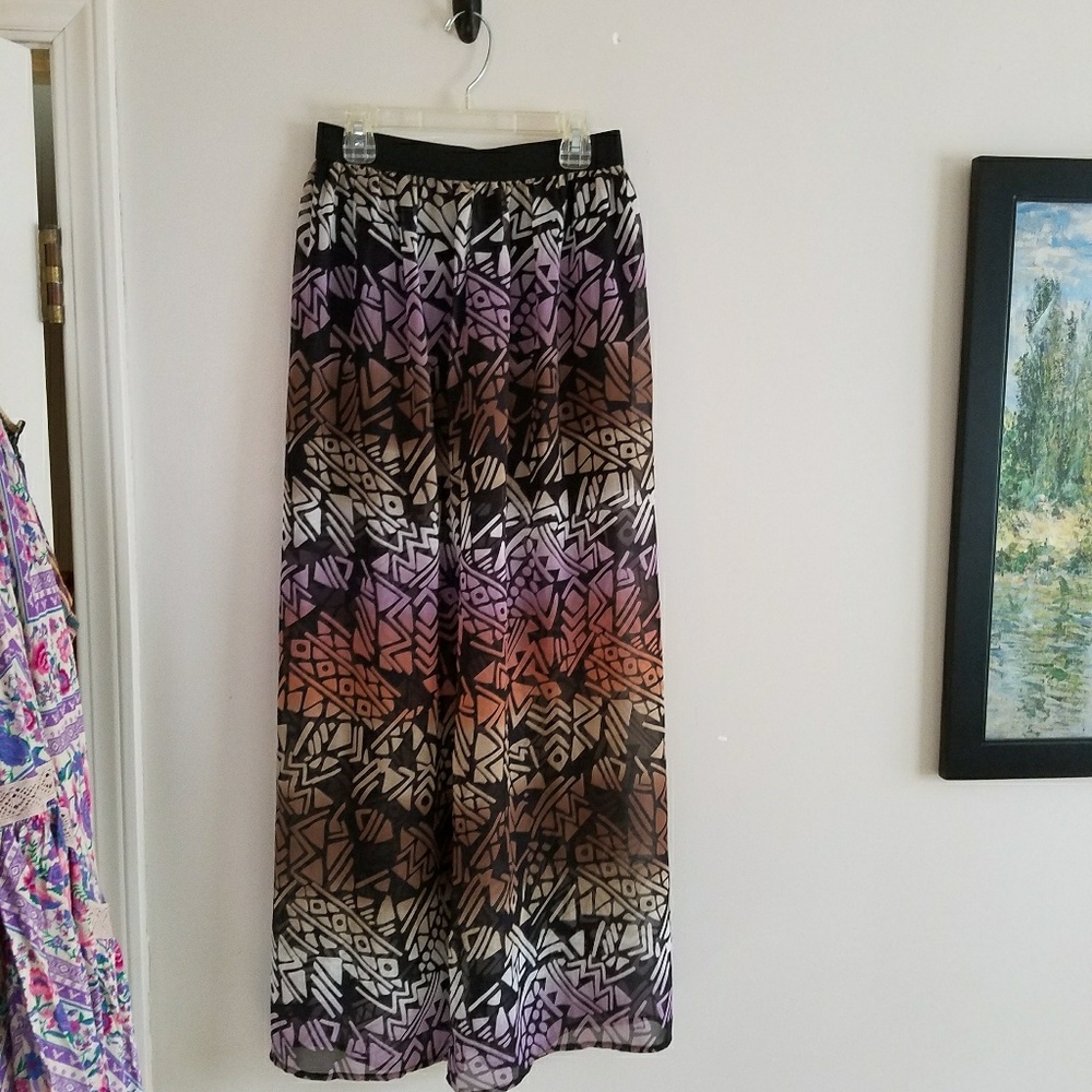 Boho Printed Maxi Skirt