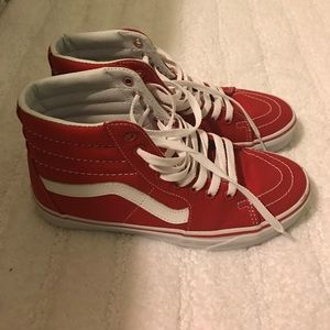 Red Sk8-Hi Vans
