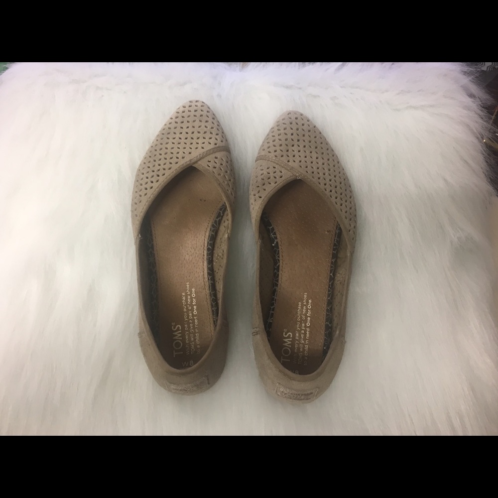 TOMS Taupe Jutti Flats