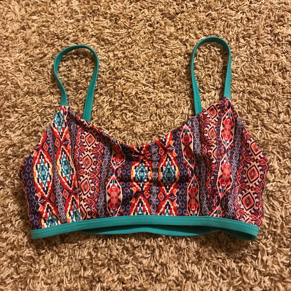 Tribal Pattern ribbed sports bra / bralette