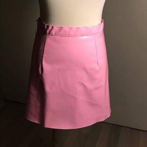 Nasty Gal Pink "Pleather" Skirt
