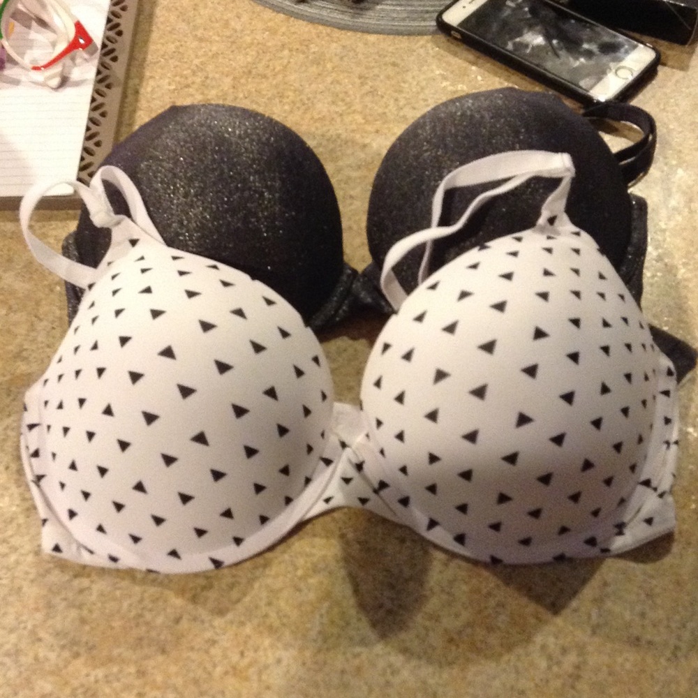 Pink push up bras