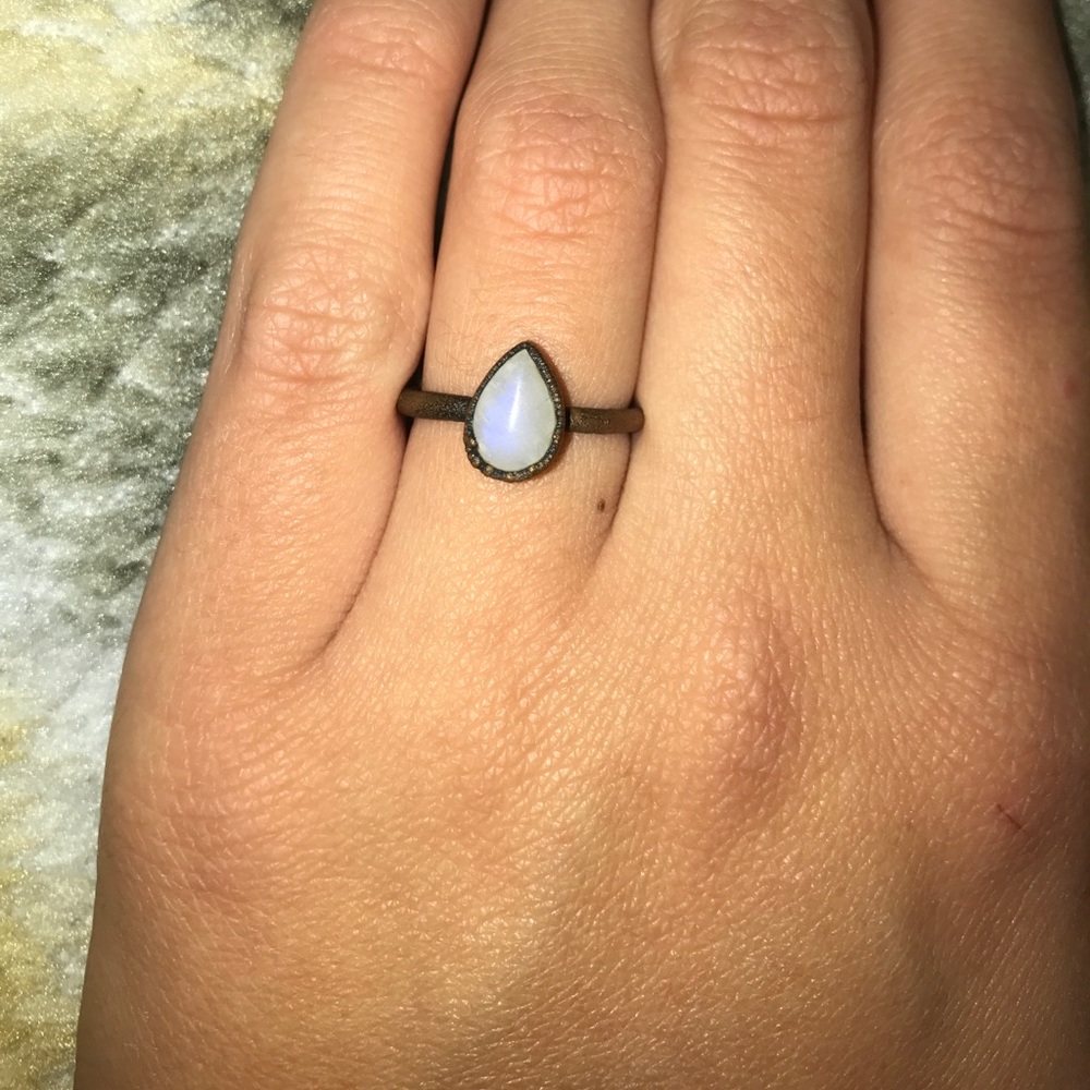 Moonstone and Copper Ring
