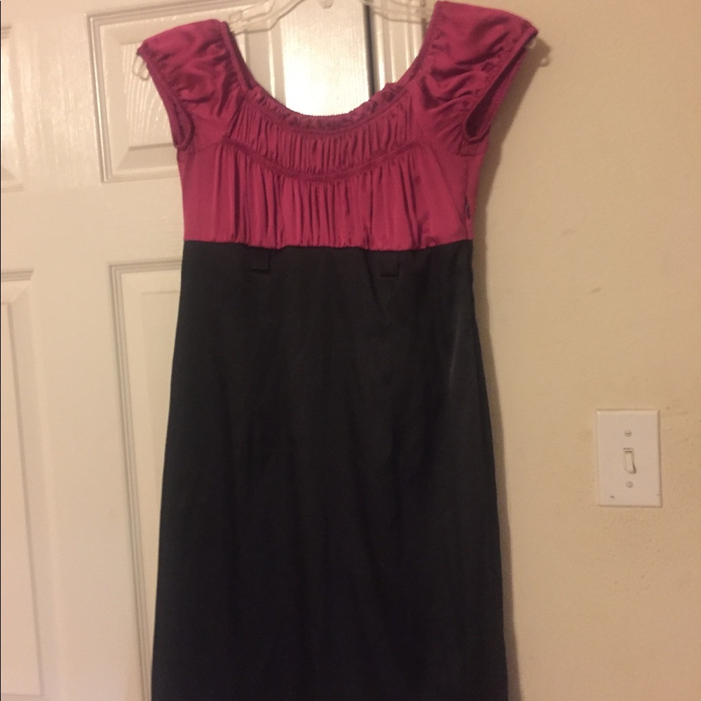 Pink and black dress