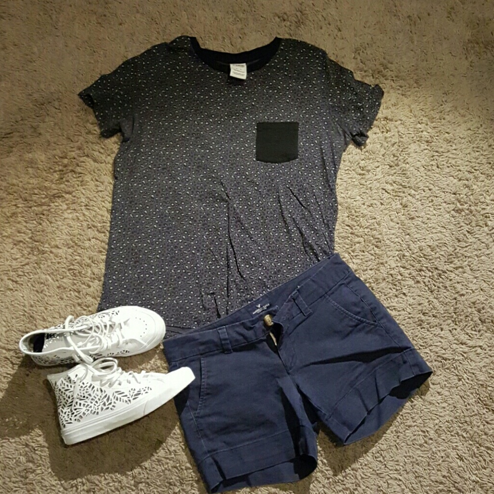 PINK Victorias Secret Leopard Grey Tee