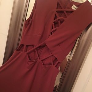 Rose Criss Cross Midi Dress / Night Out Dress