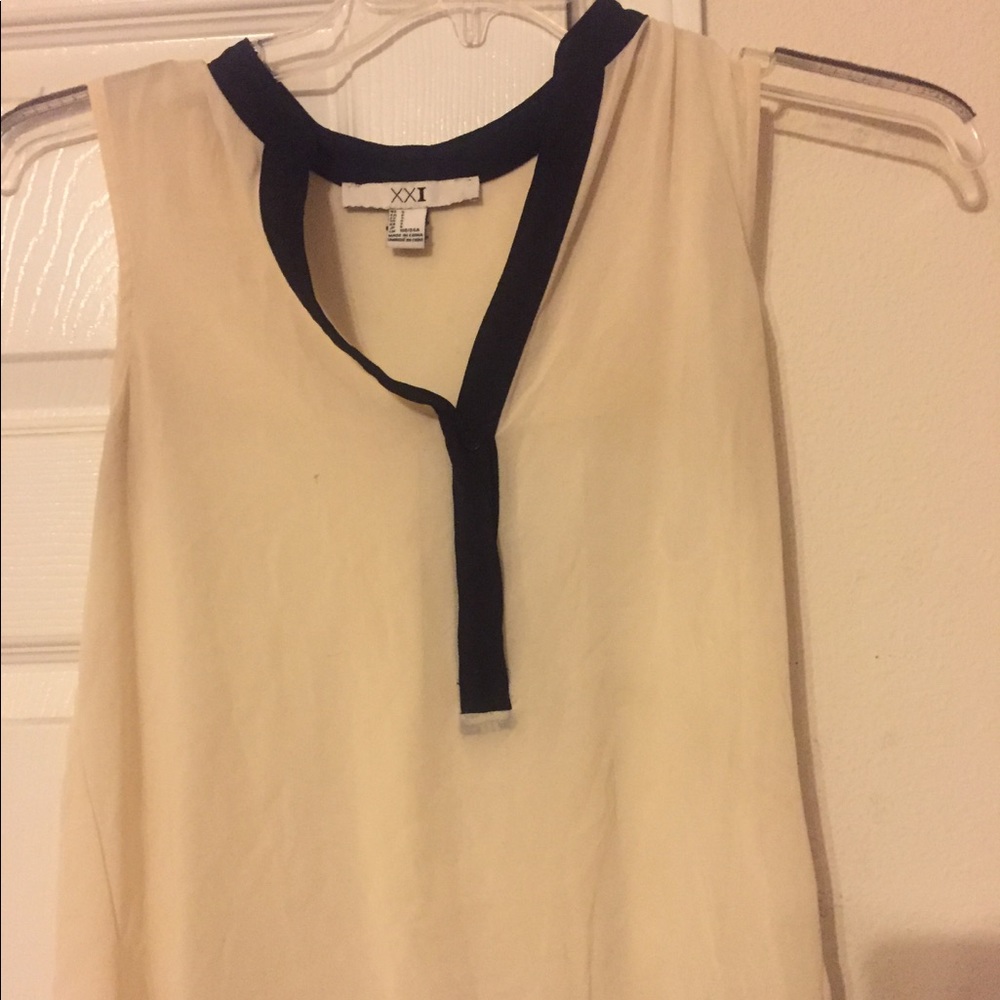 Ivory and black dress shirt
