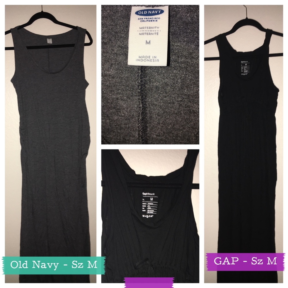 2 Maternity Long Dresses. Old Navy & Gap - Size M