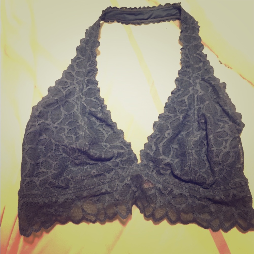VS Pink grey lace bralette