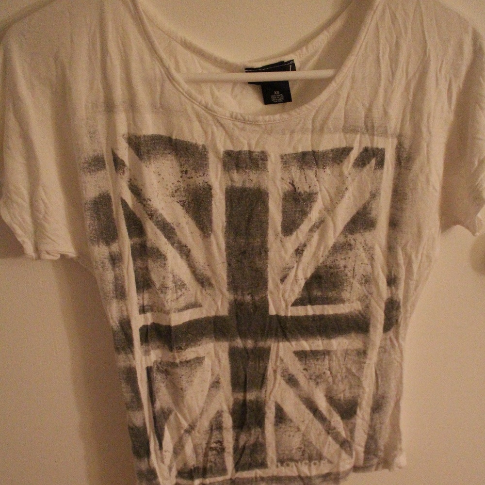 Wet Seal UK Flag Short Sleeve Shirt