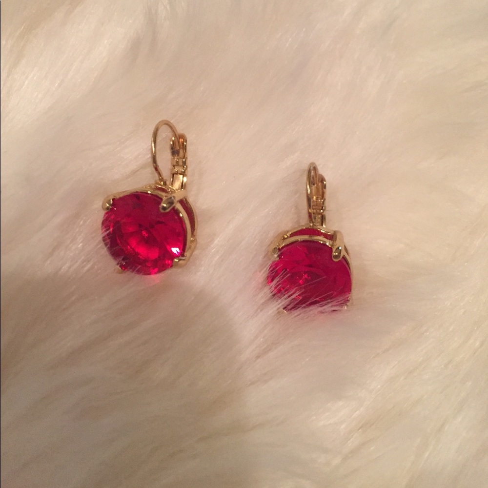 Red kate spade earrings