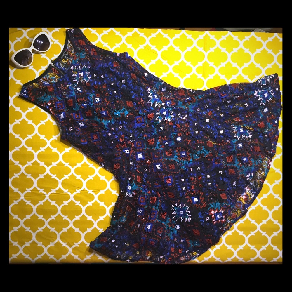 Dark Multi-Colored Lace BeBop Dress