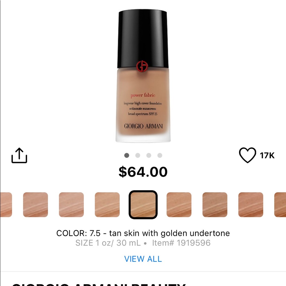 Brand new Giorgio Armani foundation
