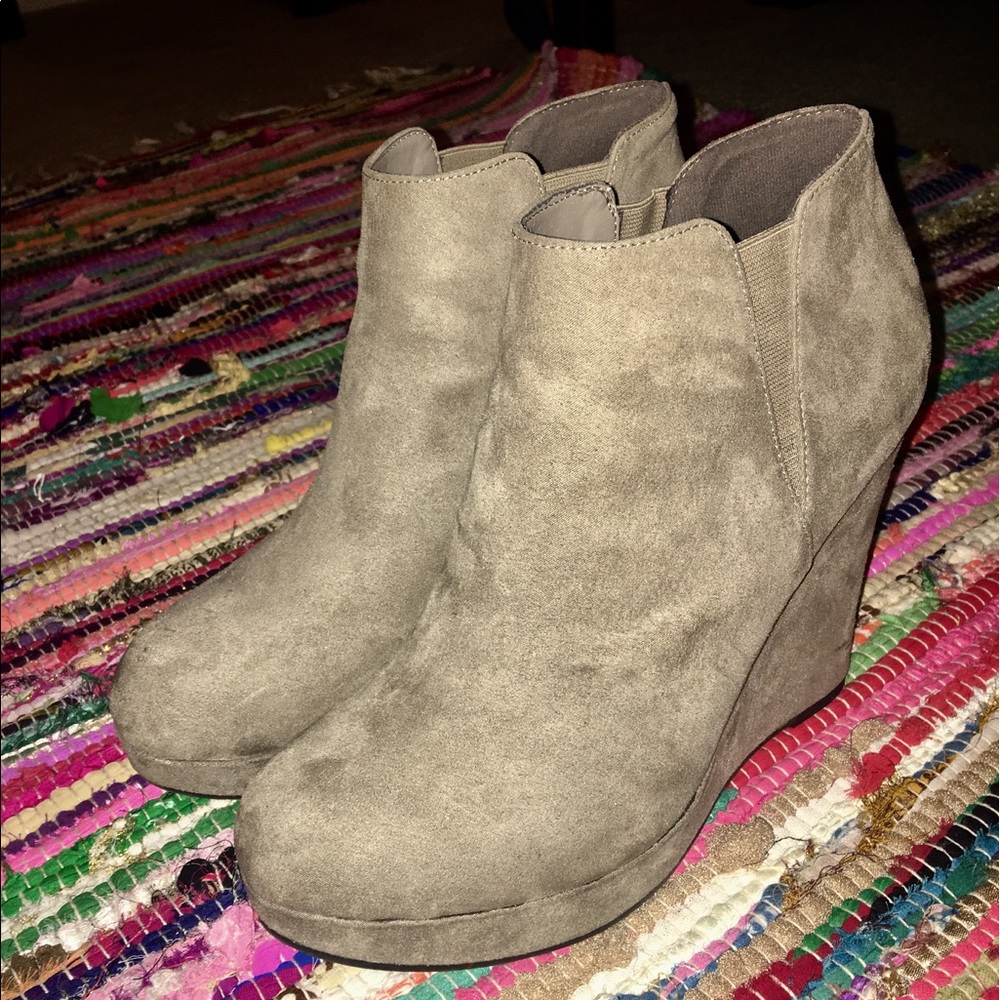 Suede booties