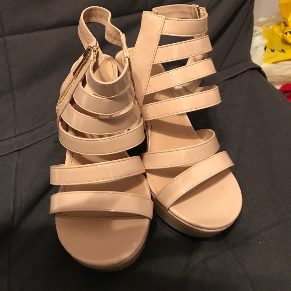 Torrid nude sandal wedges