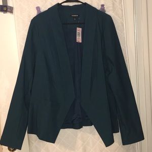 Torrid Teal Open Front Blazer