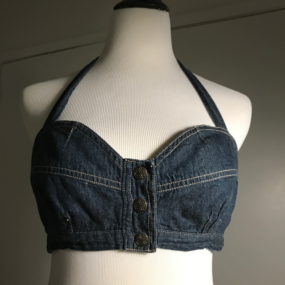 Levi's Denim Halter Bra Top