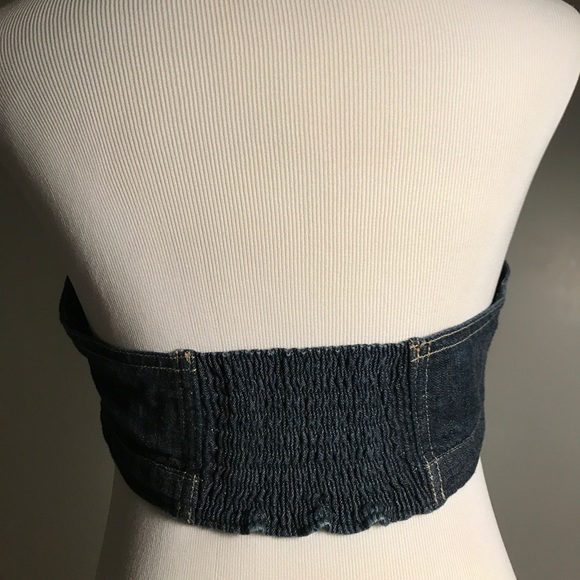 Levi's Denim Halter Bra Top - Picture 2 of 5