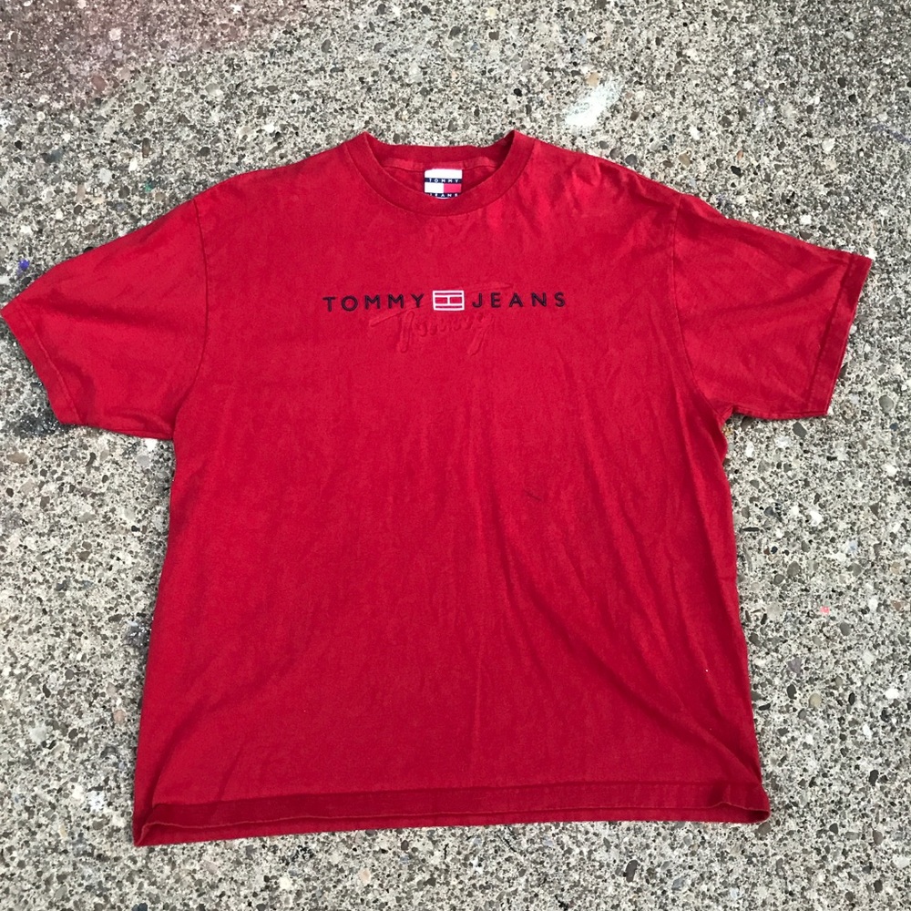 GRAIL LATE 90's Tommy Hilfiger T-shirt SZ.Lg unise